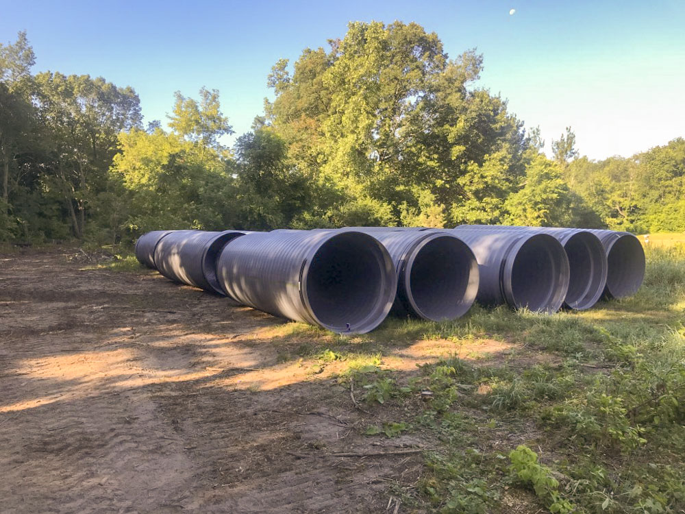 large wastewater pipes