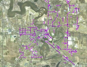 Map of sewer data
